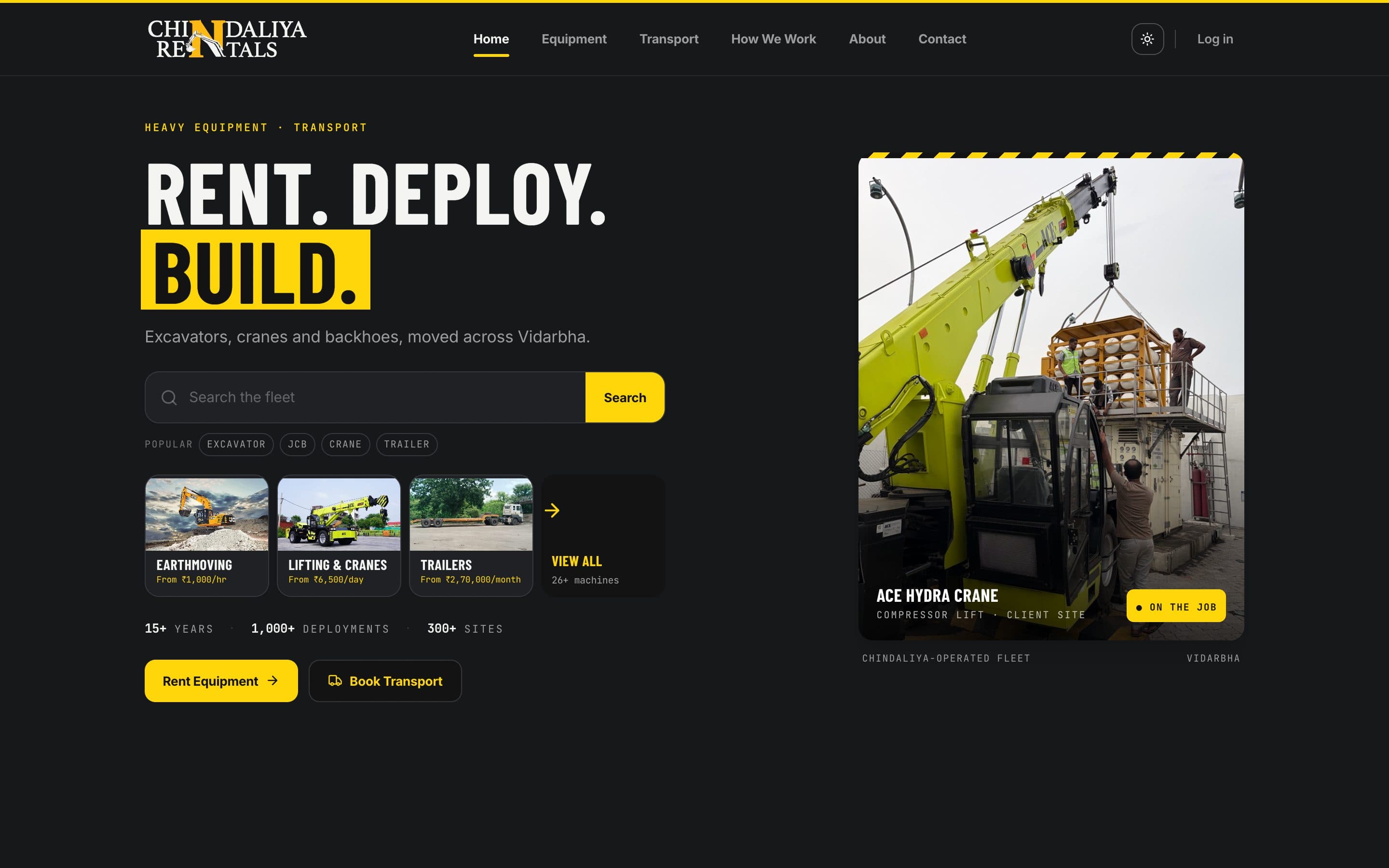 Chindaliya Rentals — live website